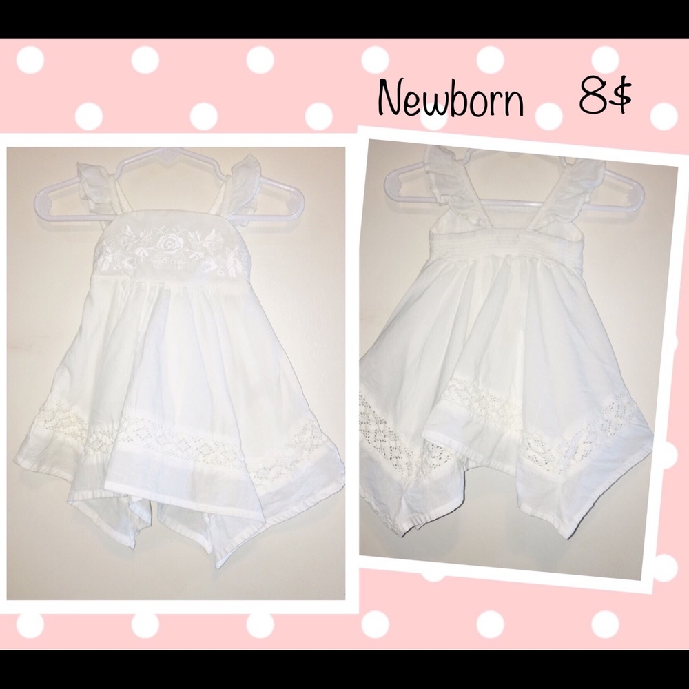 Newborn white dress